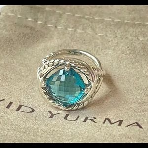 David yurman. Infinity blue topaz size 7